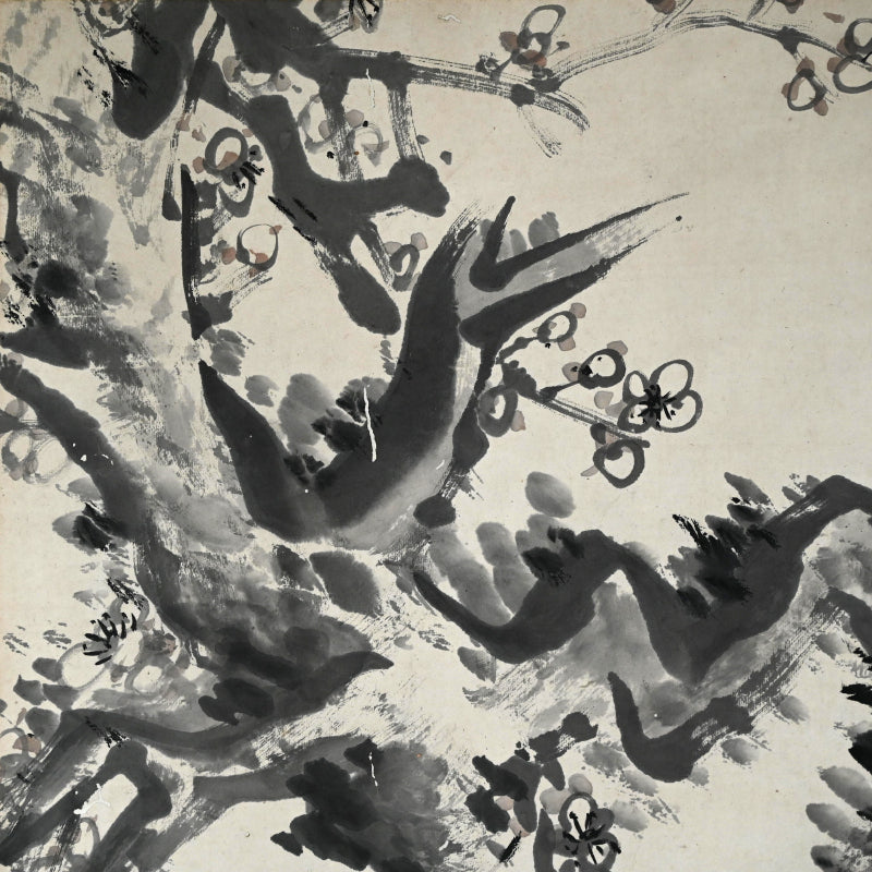 Massive Literati Painting of a Plum Tree ー豊島 海城
