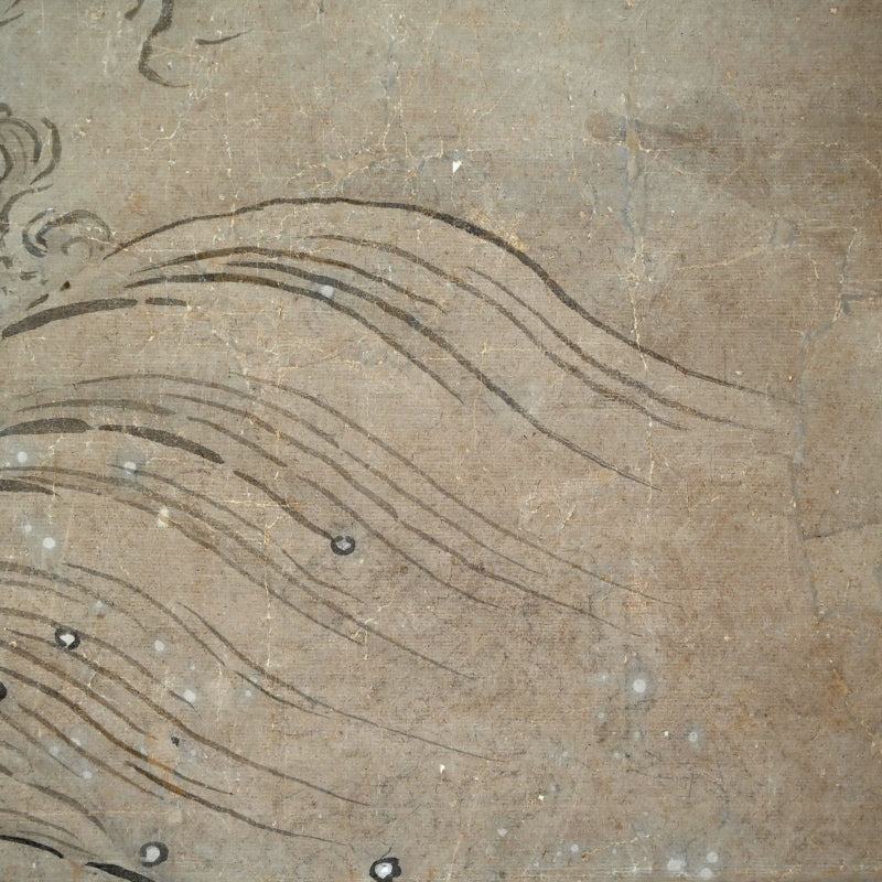 Massive Edo period Painting of Leaping Koi, Mori Gyokko