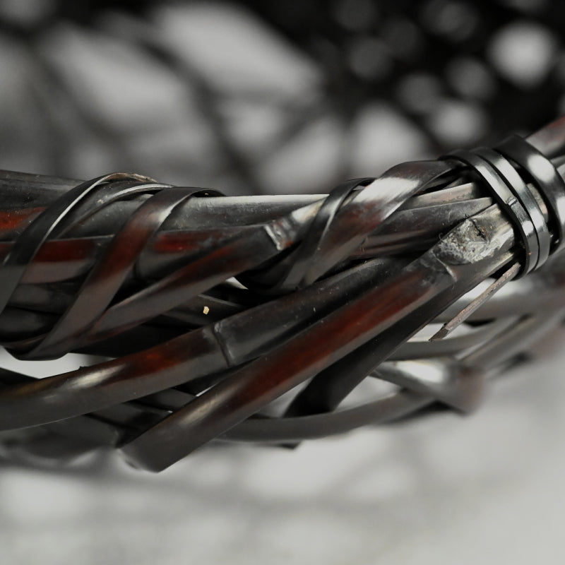 Woven Bamboo Basket ー二代 田邊 竹雲斎 “福海 花籃 鳳尾竹”