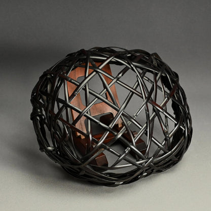 Woven Bamboo Basket ー二代 田邊 竹雲斎 “福海 花籃 鳳尾竹”