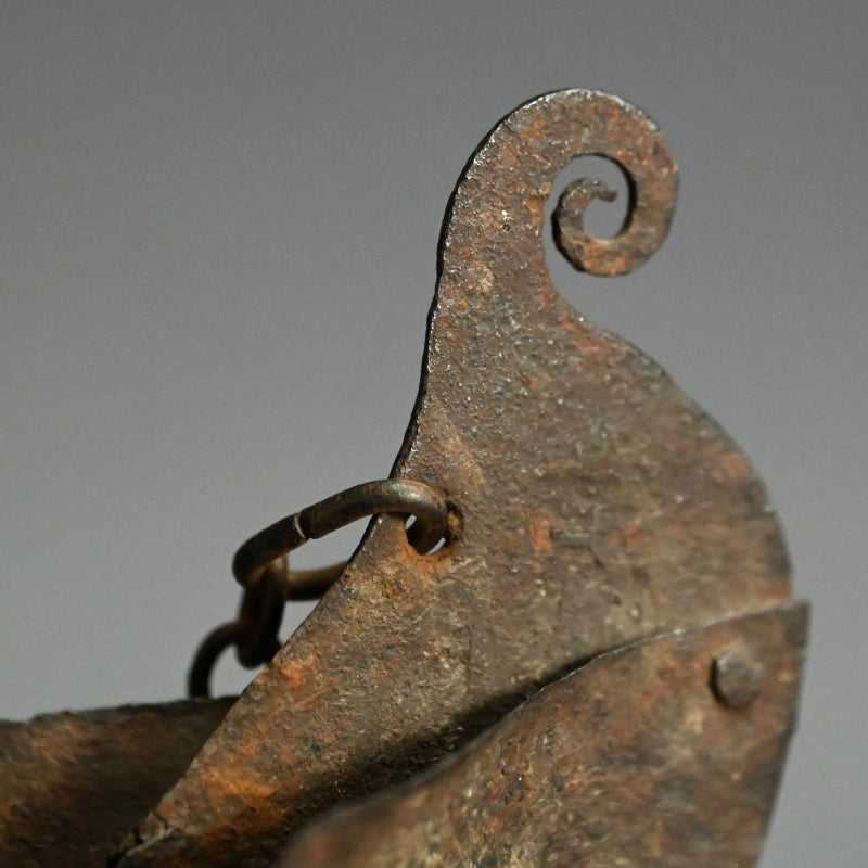 Iron Hanging Vase made of Yoroi (Samurai Armor) Parts