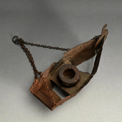 Iron Hanging Vase made of Yoroi (Samurai Armor) Parts