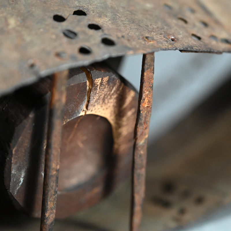 Iron Hanging Vase made of Yoroi (Samurai Armor) Parts