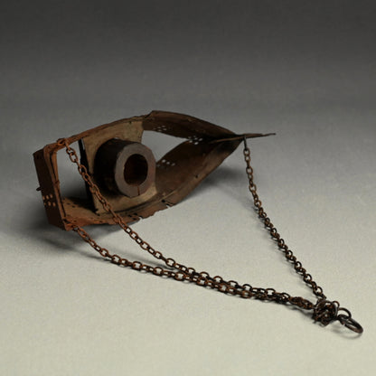 Iron Hanging Vase made of Yoroi (Samurai Armor) Parts