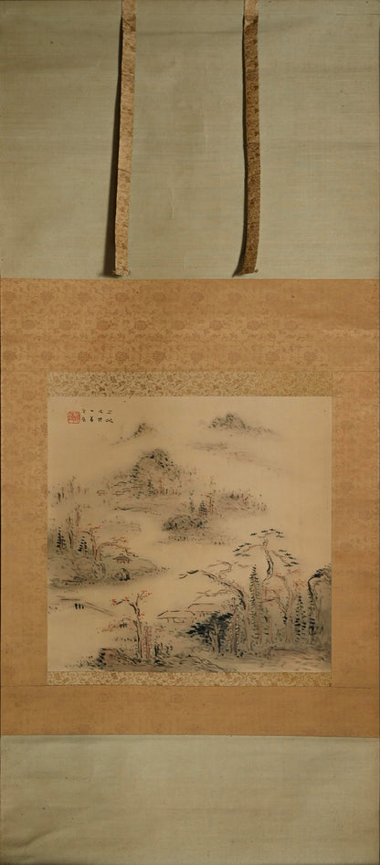 Silk Landscape Scroll ー白倉 二峰