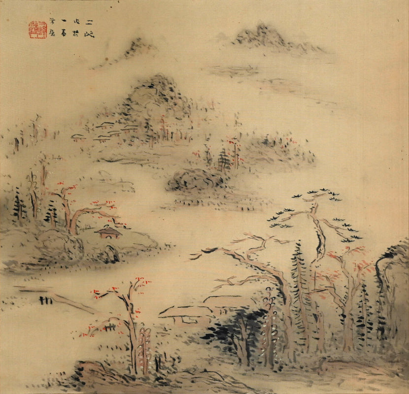Silk Landscape Scroll ー白倉 二峰