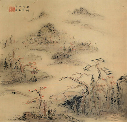 Silk Landscape Scroll ー白倉 二峰