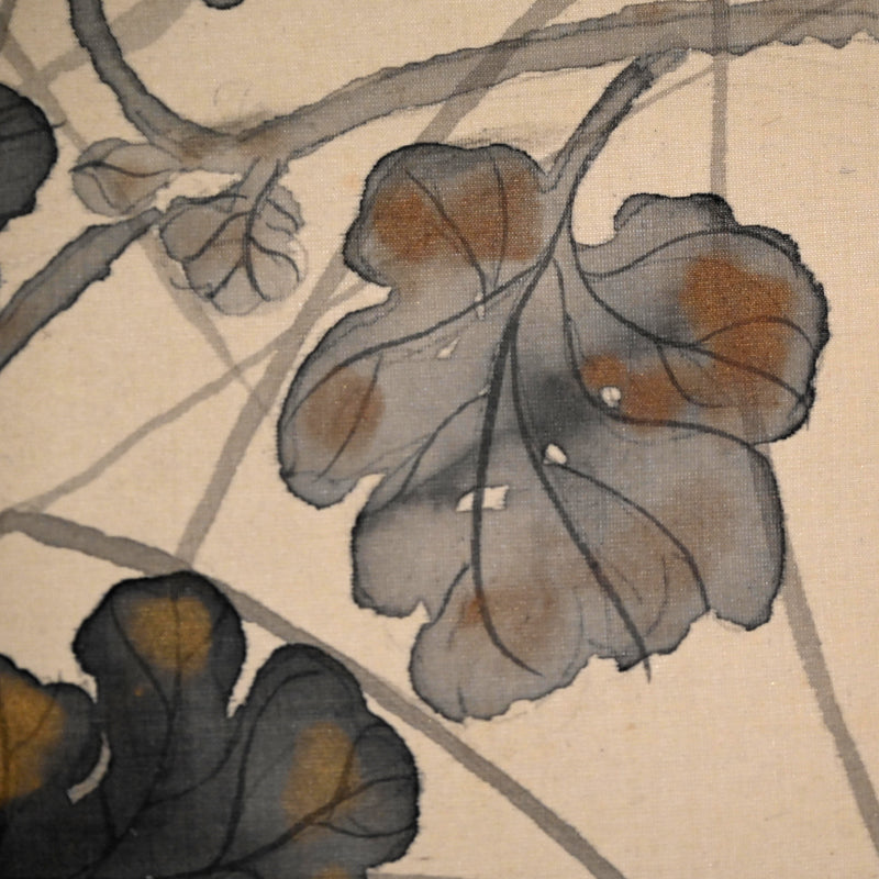 Chrysanthemum Painting by Buddhist Nun ー大石 順教 半折 “菊花”