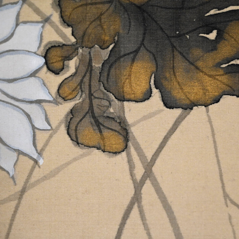 Chrysanthemum Painting by Buddhist Nun ー大石 順教 半折 “菊花”