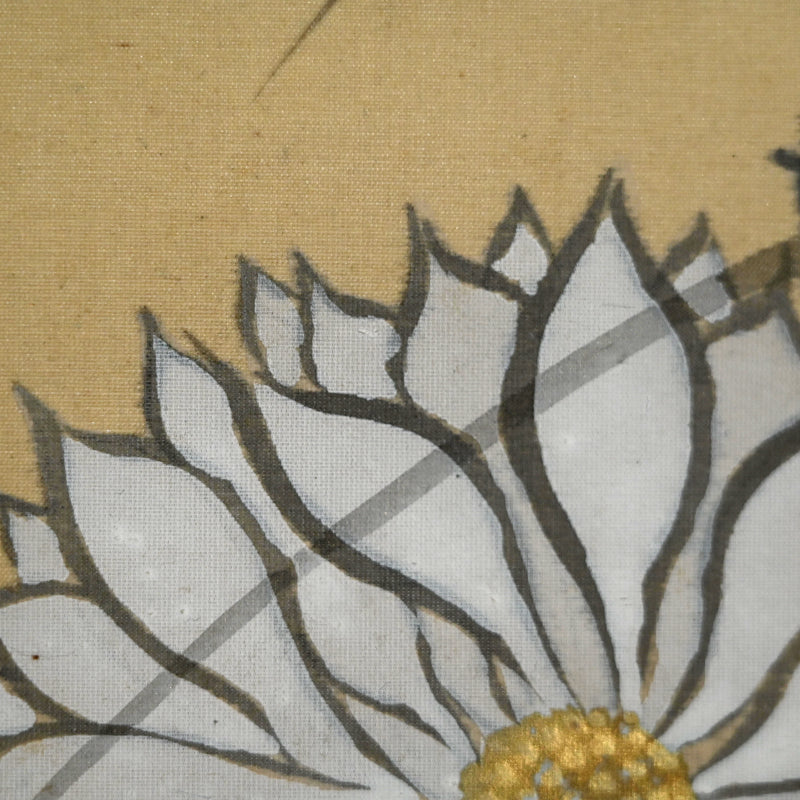 Chrysanthemum Painting by Buddhist Nun ー大石 順教 半折 “菊花”