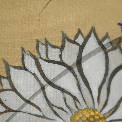 Chrysanthemum Painting by Buddhist Nun ー大石 順教 半折 “菊花”
