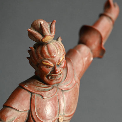 Basara Okimono Buddhist Sculpture ー市川 鉄琅 "伐折羅 大将像"