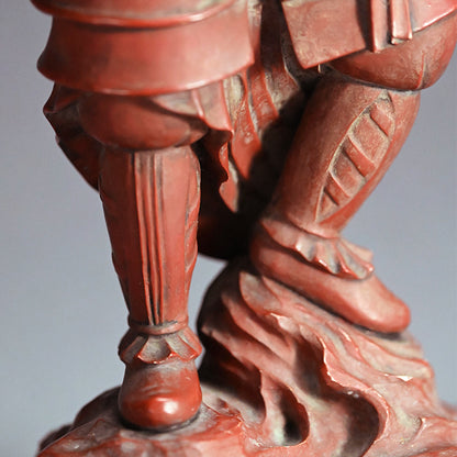 Basara Okimono Buddhist Sculpture ー市川 鉄琅 "伐折羅 大将像"