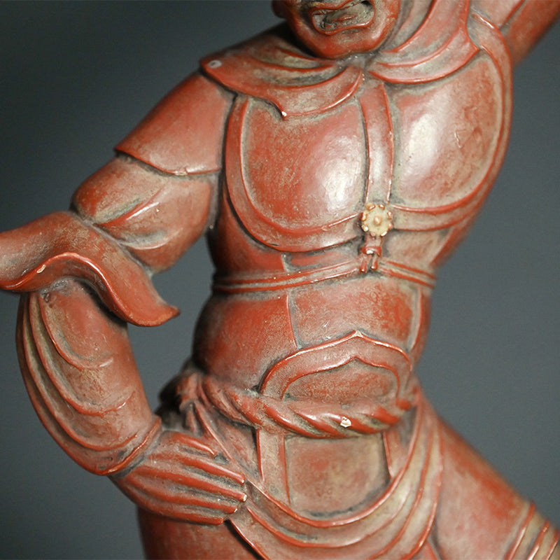 Basara Okimono Buddhist Sculpture ー市川 鉄琅 "伐折羅 大将像"