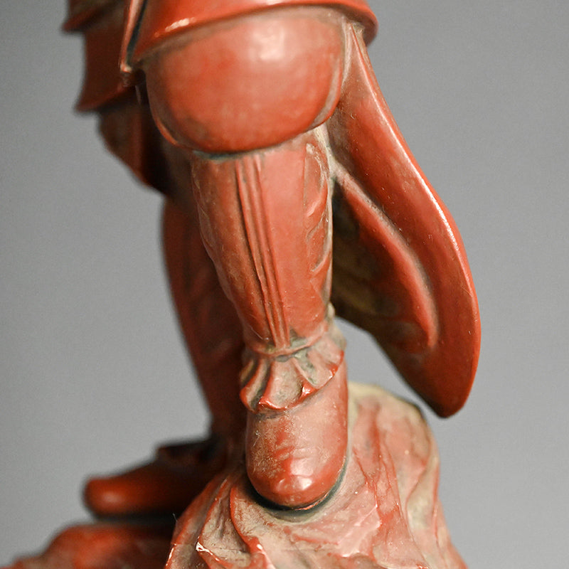 Basara Okimono Buddhist Sculpture ー市川 鉄琅 "伐折羅 大将像"