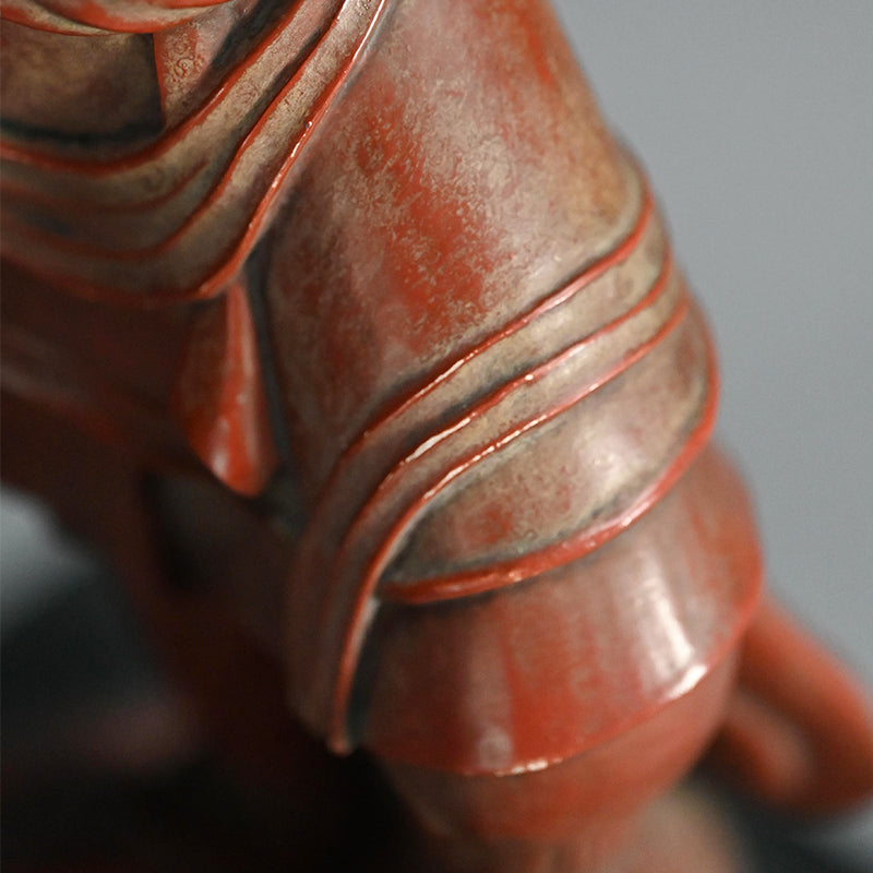 Basara Okimono Buddhist Sculpture ー市川 鉄琅 "伐折羅 大将像"