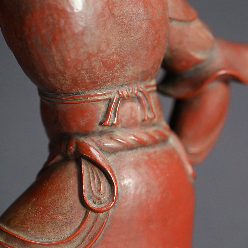 Basara Okimono Buddhist Sculpture ー市川 鉄琅 "伐折羅 大将像"