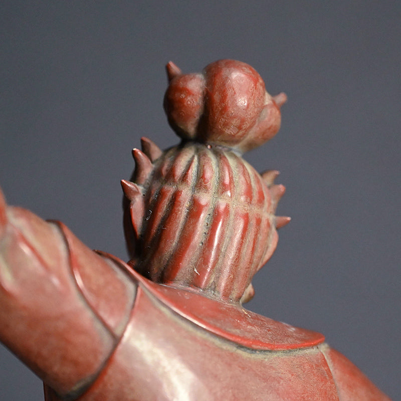 Basara Okimono Buddhist Sculpture ー市川 鉄琅 "伐折羅 大将像"