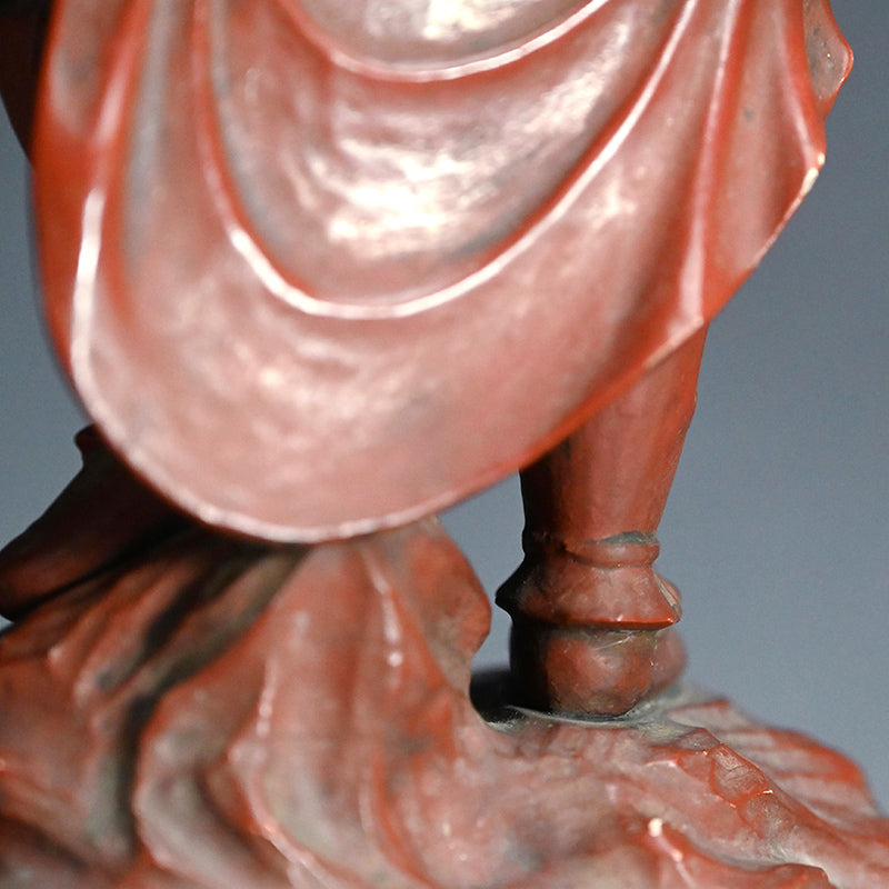Basara Okimono Buddhist Sculpture ー市川 鉄琅 "伐折羅 大将像"