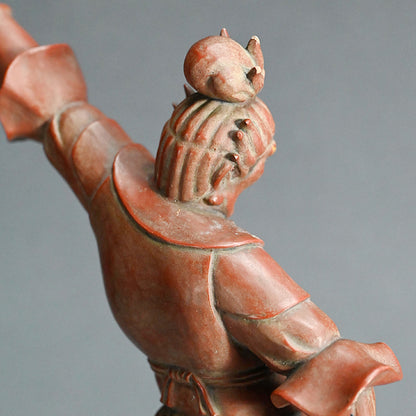 Basara Okimono Buddhist Sculpture ー市川 鉄琅 "伐折羅 大将像"