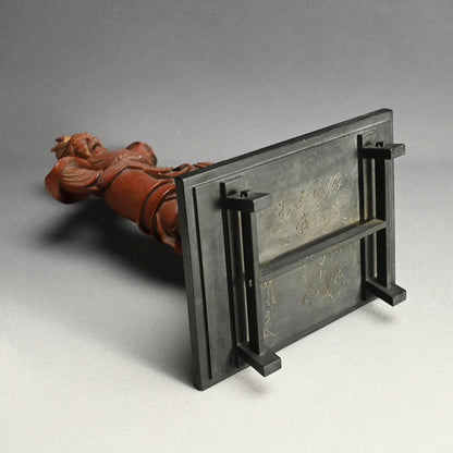 Basara Okimono Buddhist Sculpture ー市川 鉄琅 "伐折羅 大将像"