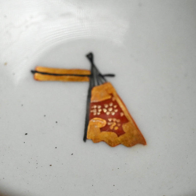 Antique Japanese Porcelain Kutani Sencha Tea Set, Koyama ー金蘭手九谷 煎茶々碗 五客