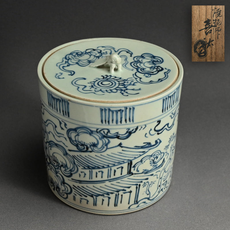 Edo p. Japanese Mizusashi, 1851 ー大綱 宗彦, 喜祐 "雲堂水指"