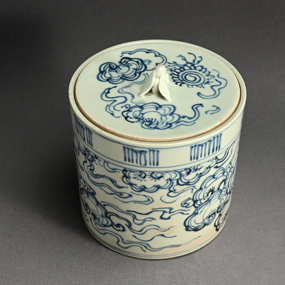 Edo p. Japanese Mizusashi, 1851 ー大綱 宗彦, 喜祐 "雲堂水指"