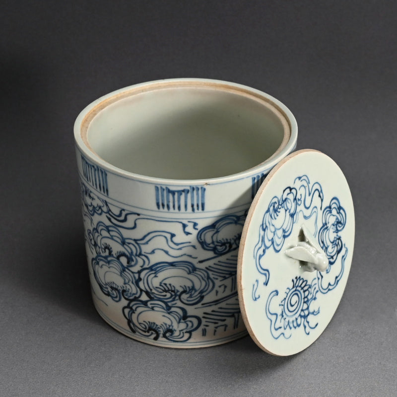 Edo p. Japanese Mizusashi, 1851 ー大綱 宗彦, 喜祐 "雲堂水指"