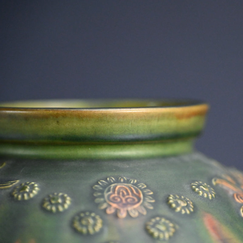 Rare! Sansai Vase ー宮永 東山 “三彩古代文 花瓶”