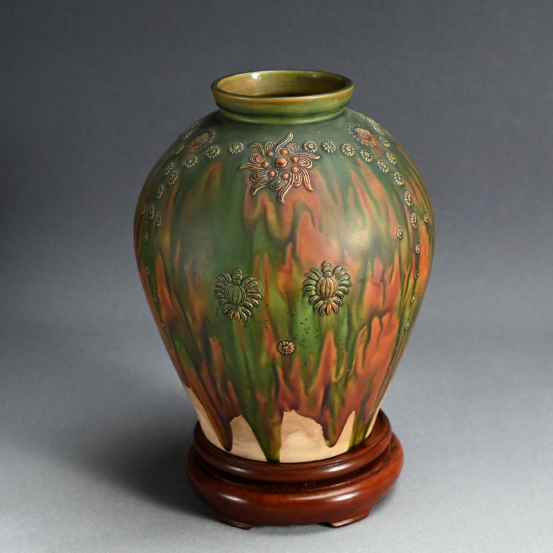 Rare! Sansai Vase ー宮永 東山 “三彩古代文 花瓶”