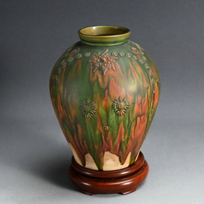 Rare! Sansai Vase ー宮永 東山 “三彩古代文 花瓶”