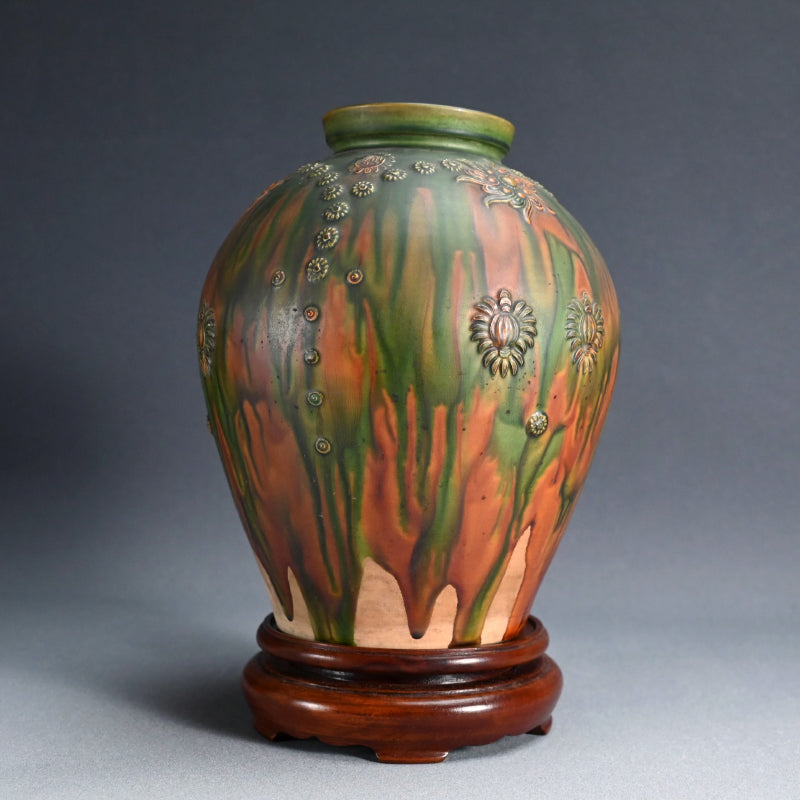 Rare! Sansai Vase ー宮永 東山 “三彩古代文 花瓶”