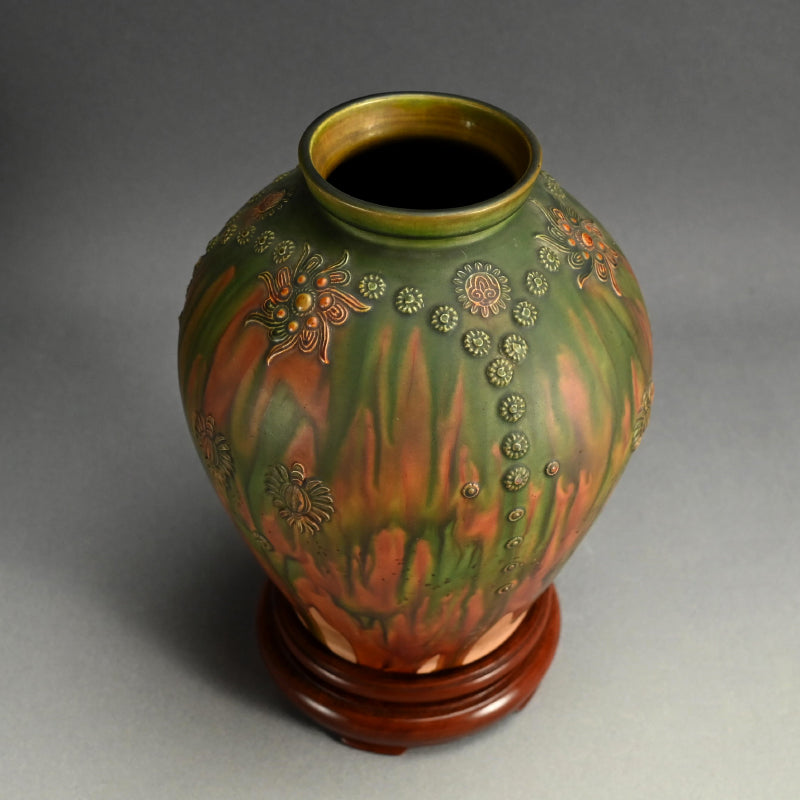 Rare! Sansai Vase ー宮永 東山 “三彩古代文 花瓶”