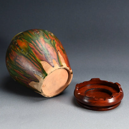 Rare! Sansai Vase ー宮永 東山 “三彩古代文 花瓶”