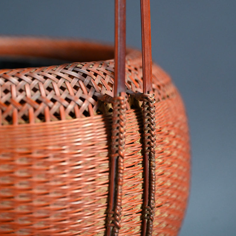 Imperial Artist Woven Bamboo Basket A ー八木澤 啓 “松風花籠”