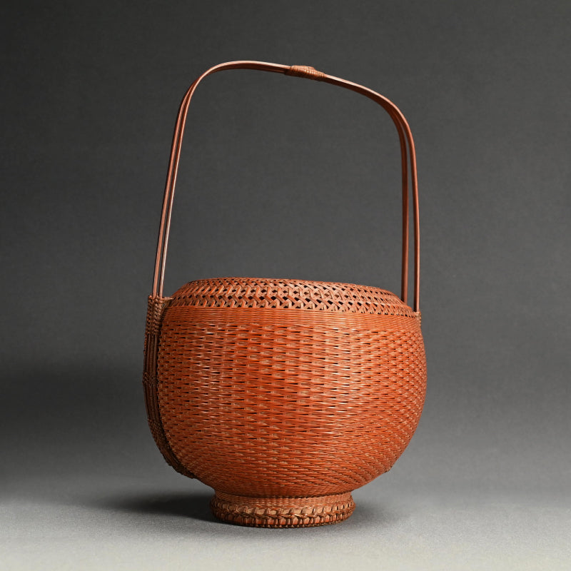 Imperial Artist Woven Bamboo Basket A ー八木澤 啓 “松風花籠”