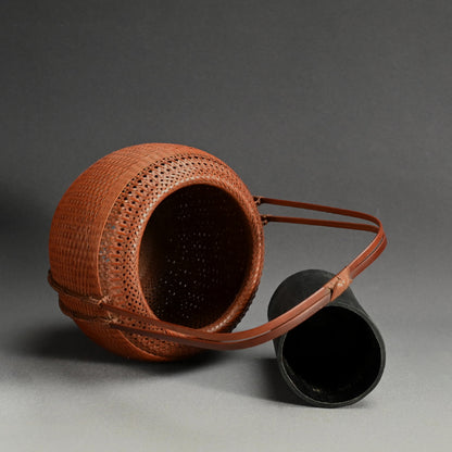 Imperial Artist Woven Bamboo Basket A ー八木澤 啓 “松風花籠”