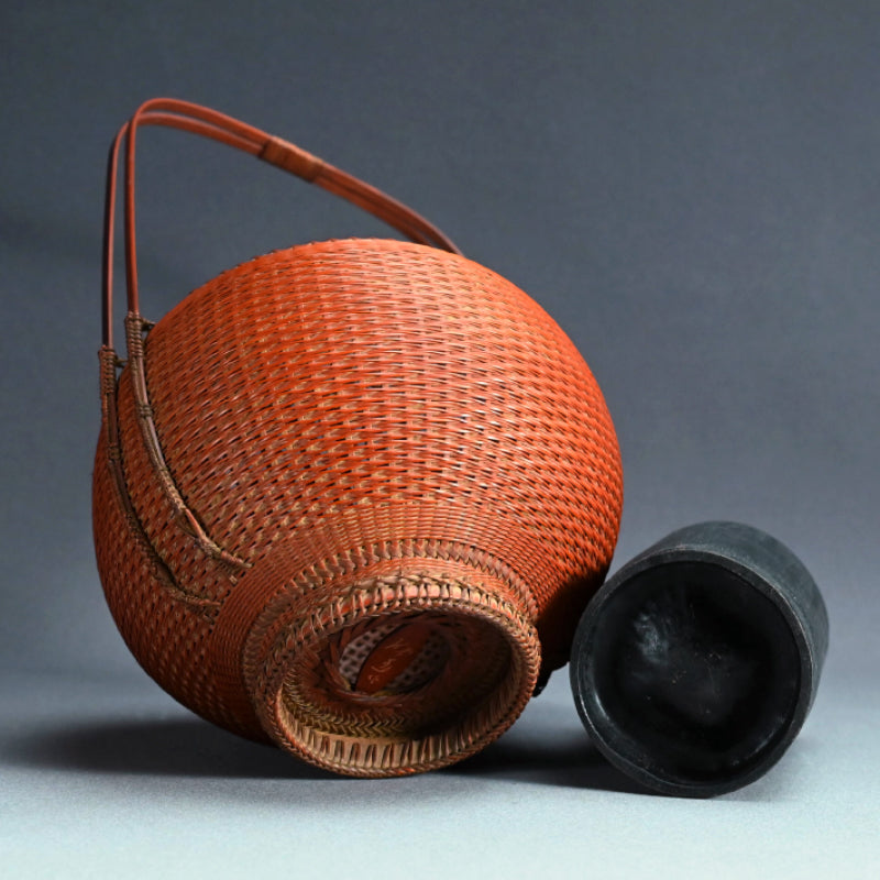 Imperial Artist Woven Bamboo Basket A ー八木澤 啓 “松風花籠”