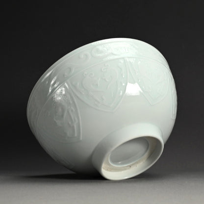 Antique Hakuji Porcelain Bowl ー加藤 渓山 “白磁青銅模様 鉢”