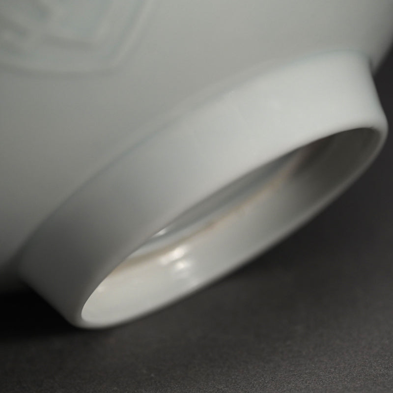 Antique Hakuji Porcelain Bowl ー加藤 渓山 “白磁青銅模様 鉢”