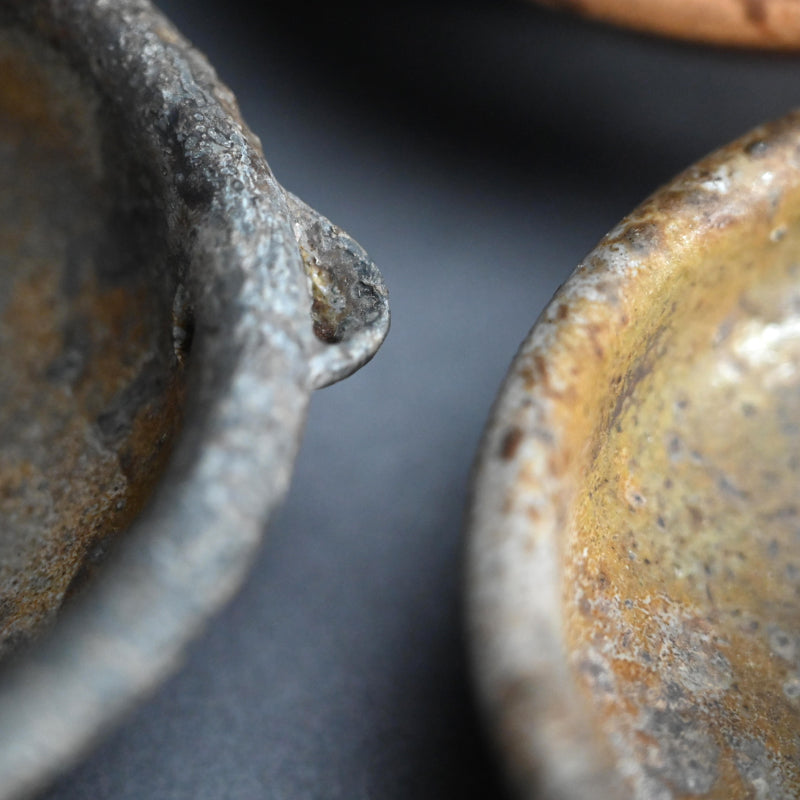 Exquisite! Antique Japanese Tokoname Katakuchi Bowl Set ー常滑 片口小皿 五客