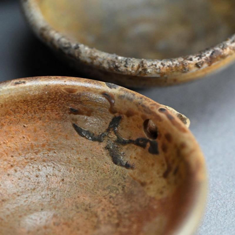 Exquisite! Antique Japanese Tokoname Katakuchi Bowl Set ー常滑 片口小皿 五客