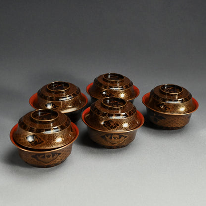 Wajima Lacquer Bowl Set From the Takahashi family personal collection ー橘屋 友七