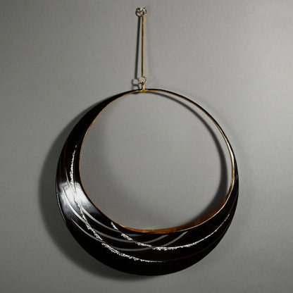Dry Lacquer Hanging Vase ー山田 豊 “乾漆 丸釣花入”