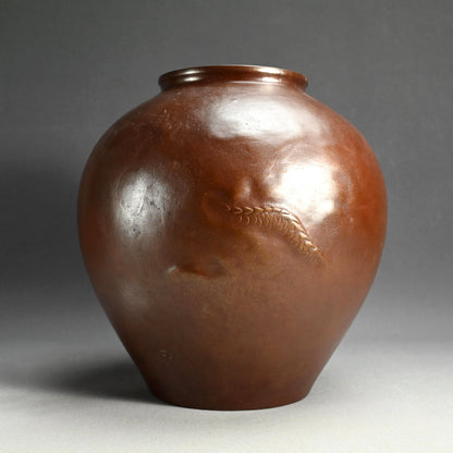 Large Antique Bronze Dragon Vase Vase ー大島 如雲 “雲龍花瓶”