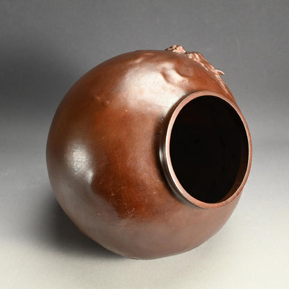 Large Antique Bronze Dragon Vase Vase ー大島 如雲 “雲龍花瓶”