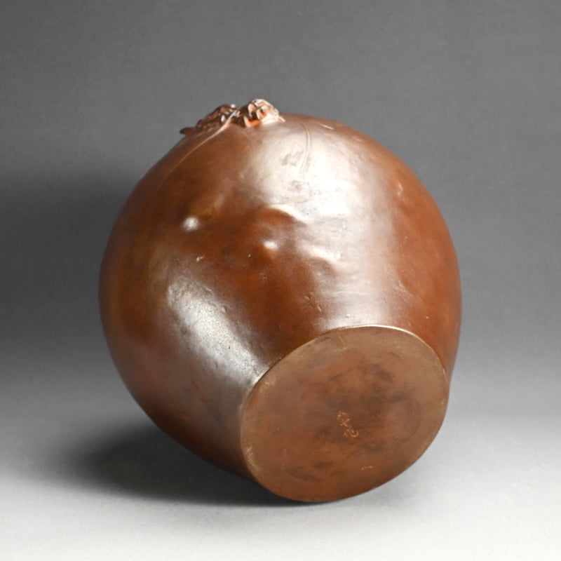 Large Antique Bronze Dragon Vase Vase ー大島 如雲 “雲龍花瓶”