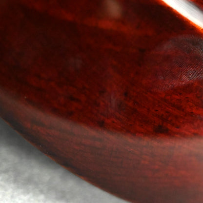 5 pc Lacquer Plate Set, Red Bamboo ー服部 峻昇 “松溜塗朱竹 銘々皿”