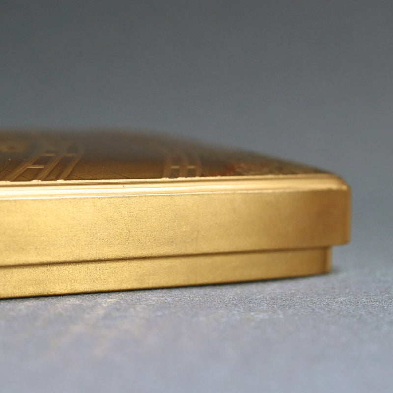 Antique Japanese Shimmering Gold Lacquer Suzuri Bako Writing Box ー"柳橋蒔絵御小硯"